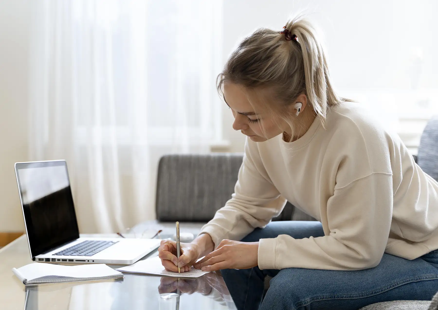 Student at home